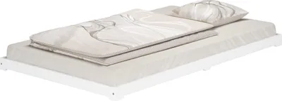 Produktbild von Weißes Teenagerbett Futon extra niedriges Studentenbett 120x200 Kiefer V-60.47W-12ohne Zubehör