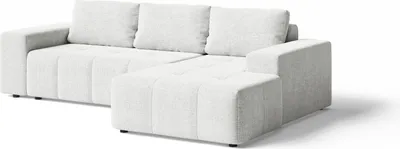 Produktbild von Ecksofa - mit Schlaffunktion - Couch L Form - Hellgrau - 264x78x155 cm - Rechts - Wohnzimmersofa - Couchgarnitur - Bettsofa - ORION