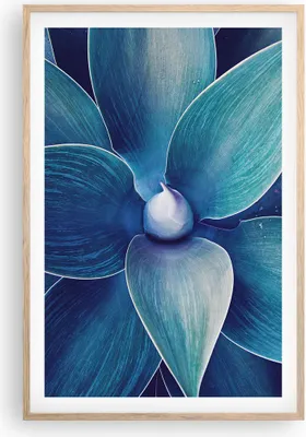 Produktbild von Gerahmtes Poster - Rahmen in heller Eiche - Agave Blau Blume - 61x91,5 cm - Wand Bild - Wanddeko - Wandbilder - Kunstposter - Wandposter - Bilderrahmen - Bilder - Kunstdruck - P2NPA61x91-4972