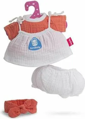 Immagine prodotto di Berjuan - Vestiti per bambole, bianco/corallo 3084