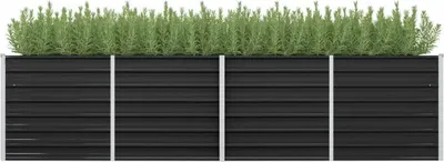 Image de Maison Exclusive - Potager surélevé anthracite 320 x 80 x 77 cm Acier galvanisé
