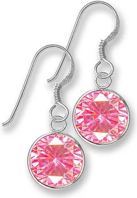 Image de SilberDream Boucles d'oreilles dames argent rose rond zircon 8mm SDO8602A