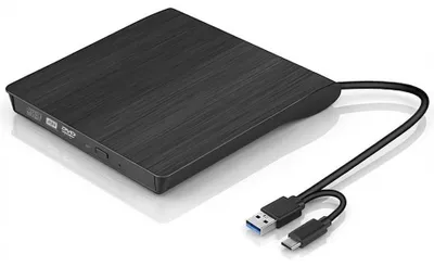 Zdjęcie produktu dla Zewnętrzny napęd DVD, USB 3.0 i USB-C, ultracienki i typu plug-and-play