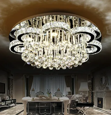 Produktbild von LED Pendelleuchte Kristall 6019-80 mit Fernbedienung Lichtfarbe Steuerbar dimmbar Wohnzimmerleuchte Kronleuchte led Deckenleuchte Hängeleuchte Lampe