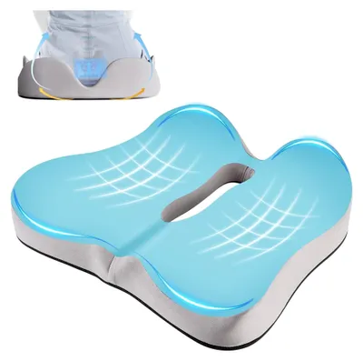 Produktbild von Ergonomisches Sitzkissen aus Memory-Schaum für Schreibtischstühle und Autos