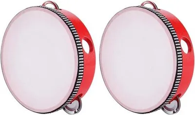 Produktbild von Famanu Tambourin Handtrommel - 25 cm - Rot