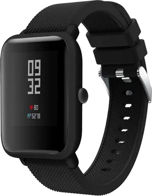 Produktbild von Strap-it Xiaomi Amazfit Bip Armband Silikon (Schwarz)