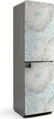 Produktbild von Abstraktes Pflanzenmuster – Magnetische Kühlschrank Abdeckung – Dekorfolie magnetisch Küche – Kühlschrank Magnet Deko – selbstklebende Magnettafel – Magnetfolie für Kühlschranktür – 60x205 cm