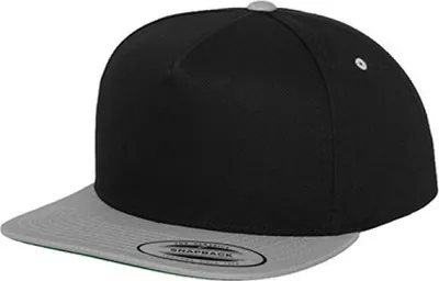 Immagine prodotto di FLEXFIT 6007T | Classic 5 Panel Snapback Cap / Berretto / Cappello - Colore: Nero/Argento - Taglia: Unica