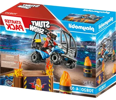 Produktbild von PLAYMOBIL Stuntshow 70820 Starter Pack Stuntshow Quad mit Feuerrampe