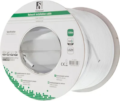 Immagine prodotto di DELTACO LSZH Cavo di installazione FTP, Cat6, 100 m, bianco