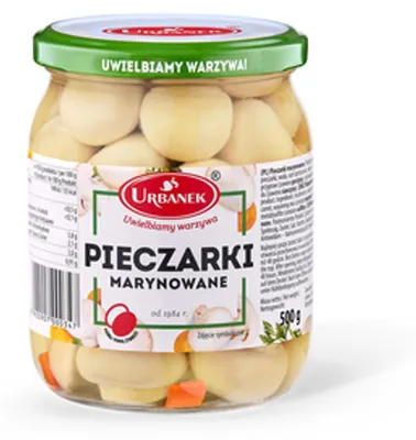 Zdjęcie produktu dla Pieczarki marynowane 500g Urbanek