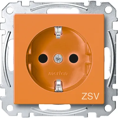 Image de Prise de courant SCHUKO MEG2300-0302 orange System M (MEG2300-0302)