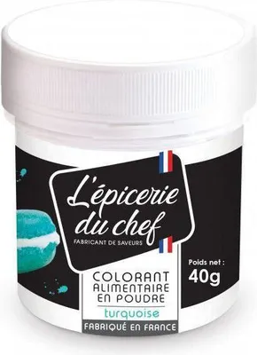 Produktbild von Lebensmittelfarbe Pulver 40 g - Türkisblau
