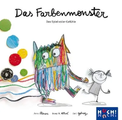Produktbild von HUCH!, Das Farbenmonster Das Spiel – farbenmonster spiel, pädagogisch wertvolle kinderspiele, kinderspiel ab 4 jahren, kooperatives Familienspiel mit Gefühlsvermittlung, Für 2–5 Spieler ab 4 Jahren
