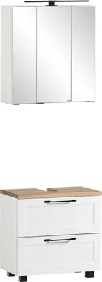Produktbild von Badezimmer-Set >Lyon< (2-tlg.) in weiß - 60x195x35cm (BxHxT)
