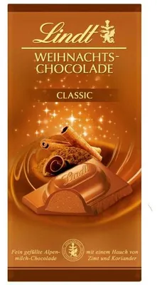 Produktbild von Lindt Kupferwelt, Milchschokolade, 100 g, 2418 kJ, 580 kcal, 38 g, 19 g
