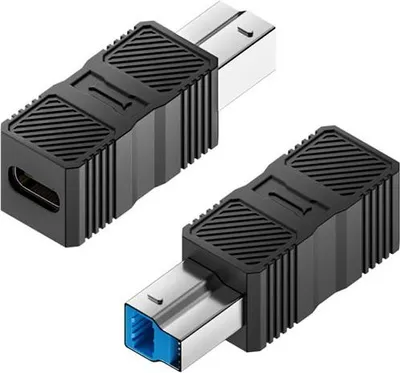 Obrázek produktu pro INF USB 3.0 B samec na C samice adaptér, ABS, 3.28cm, pro tiskárny, 2 ks