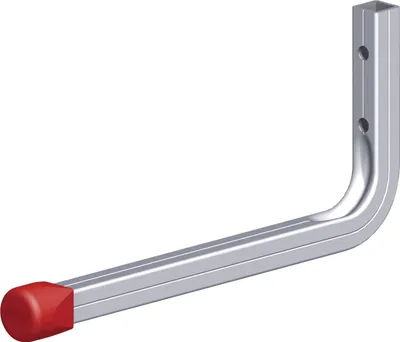 Produktbild von alfer Wandhaken 175 mm 175 x 80 mm Aluminium roh Kappe rot