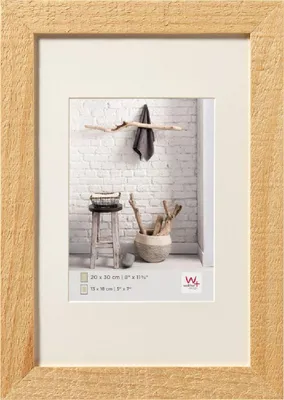 Obrázok produktu pre Walther Design HOME drevený obrazový rám prírodný 30x45 cm s paspartou 20x30 cm