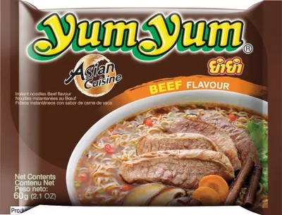 Produktbild von YumYum Instantná ázijská rezancová polievka s príchuťou hovädzieho mäsa 60g