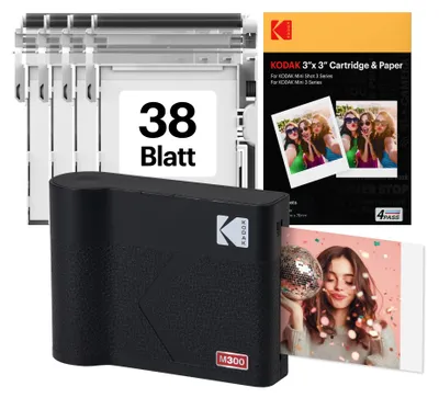 Immagine prodotto di KODAK Mini 3 ERA, stampante fotografica da 7,6x7,6 cm, tecnologia 4PASS, capacità di 38 fogli, colore nero
