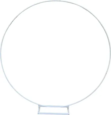 Immagine prodotto di Cavalletto per fondale, forma rotonda, ideale per matrimoni ed eventi, 1,5 m (59,1"), base quadrata bianca