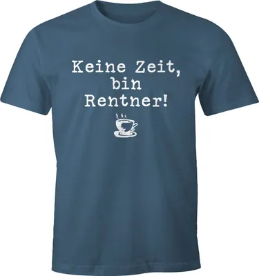 Produktbild von Keine Zeit bin Rentner Spruch Herren T-Shirt Moonworks® denim XXL