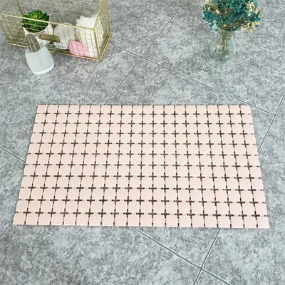 Obrázek produktu pro Protiskuzná podložka do koupelny - s masážní funkcí - 53,5 x 53,5 cm - růžová