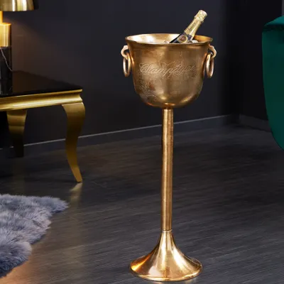 Produktbild von riess-ambiente Dekorativer Sektkühler CHAMPAGNE 80cm antik gold Metall Flaschenkühler Kühler Eiskübel Weinkühler