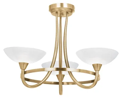 Zdjęcie produktu dla Lampa wisząca CAGNEY antyczna mosiężna 3xG9x15W metal wym:43x55x55cm IP20 Endon