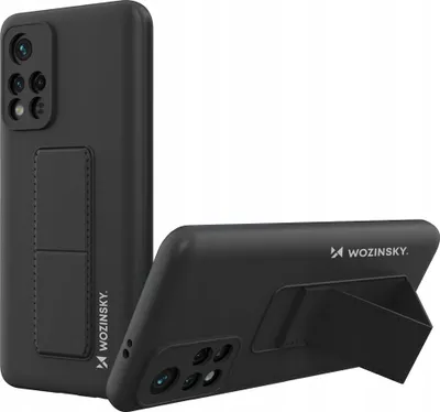 Image de Wozinsky Kickstand Case Silicone Case with Etui Stand Xiaomi Redmi Note 11S / Note 11 Black