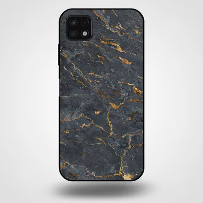 Produktbild von Smartphonica Handyhülle für Samsung Galaxy A22 5G mit Marmordruck - TPU-Hülle mit Marmor-Design - Gold Grau