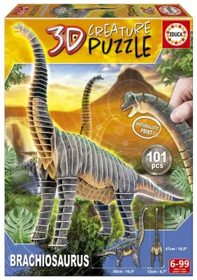 Produktbild von Educa 3D Puzzle Brachiosaurus Dinosaurier 101 Teile ab 6 Jahre 19383