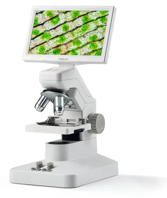 Immagine prodotto di Microscopio digitale - Microscopio video 301 Pro - Ingrandimento da 500 a 1500 volte - Schermo da 17,8 cm - Uscita HDMI - Ricaricabile tramite USB - Batteria inclusa