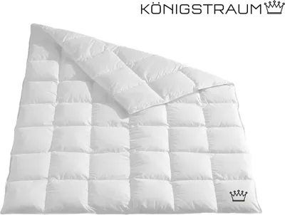 Produktbild von Häussling Königstraum Daunendecke 220x240 cm | Ganzjahresdecke, 90% Daunen, Deutsche Manufaktur, 8x9 Karos, auch für Allergiker geeignet, Bezug 100% Baumwolle