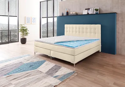 Produktbild von Boxspringbett WELCON ROCKSTAR® mit ErgoGEL® TOPPER 180x200 cm Härtegrad H2/H3 beige