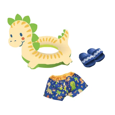Produktbild von Heless Schwimmset Dino  Gr.35-45cm, Schwimmring, Badeshorts, Badeschlappen