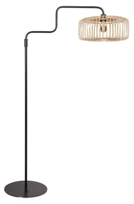 Produktbild von Stehlampe - natürlich schwarz - Bloeba - bambus metall - Ø 50cm - E27 - 4159ZW - Steinhauer