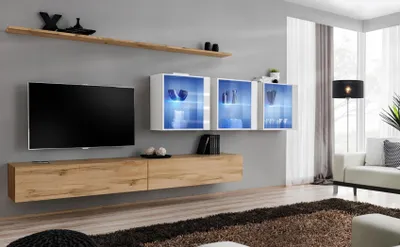 Obrázek produktu pro Nábytek do obývacího pokoje ve stylu moderního designu TV stojan nástěnné police kompletní nástěnná skříňka