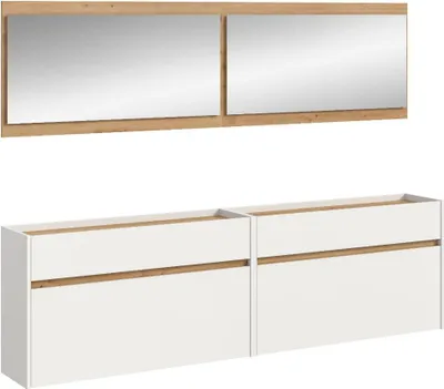 Produktbild von Garderoben-Set Drive 5 | weiß / Artisan Oak | 4-teilig