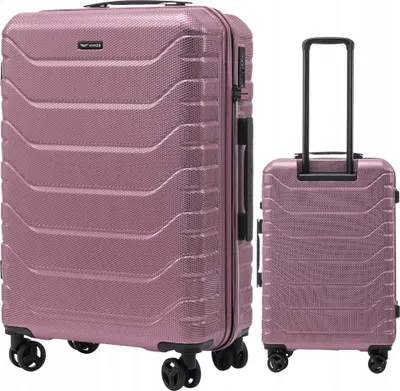 Produktbild von WINGS polykarbonátový tvrdý kufor 63L medium TSA lock 4 kolieska ružový