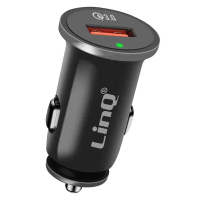 Immagine prodotto di LinQ, caricatore per accendisigari con ricarica rapida 3A Quick Charge 3.0, nero