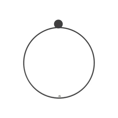 Produktbild von LED Wandleuchte Aluminium neutralweiß 4000 K 600 lm 45 cm breit Schwarz rund Modern Wandlampe