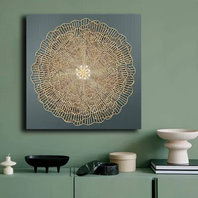 Produktbild von Wallity, 7070GSC-016, Dekorative Leinwandmalerei, Mehrfarbig, 100 % LEINWAND, 70 x 70 cm