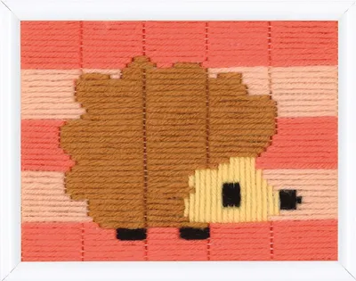 Obrázek produktu pro Sada pro vyšívání "Malý ježek" od Vervaco, předtištěný vzor, rozměry 12,5 x 16 cm
