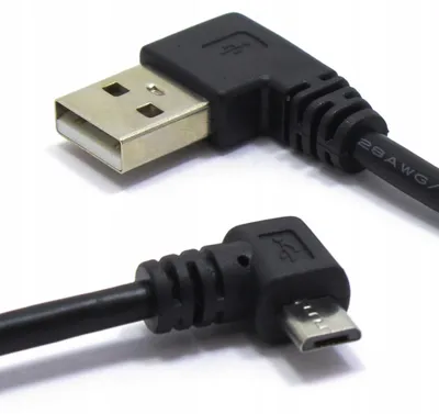 Produktbild von Vitalco Winkel USB-Kabel Micro-USB 1,5m Schwarz