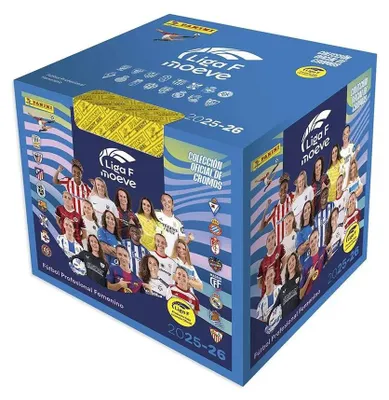 Produktbild von Panini Frauen-liga (liga F) 25-26 Sammelkarten-box Mit 50 Päckchen Schwarz  Kinder Schwarz One Size