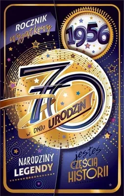 Zdjęcie produktu dla Kartka okolicznościowa Urodziny 70 - AbCard