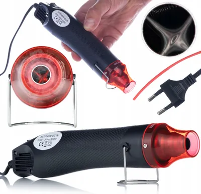 Produktbild von Rosfix Mini-Heißluftpistole 300 W + Cutter + Isolierband 10 m + Schrumpfschlauch-Set 328-tlg.